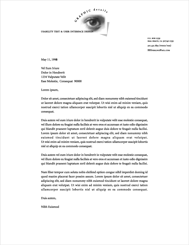 Graphic Details letterhead