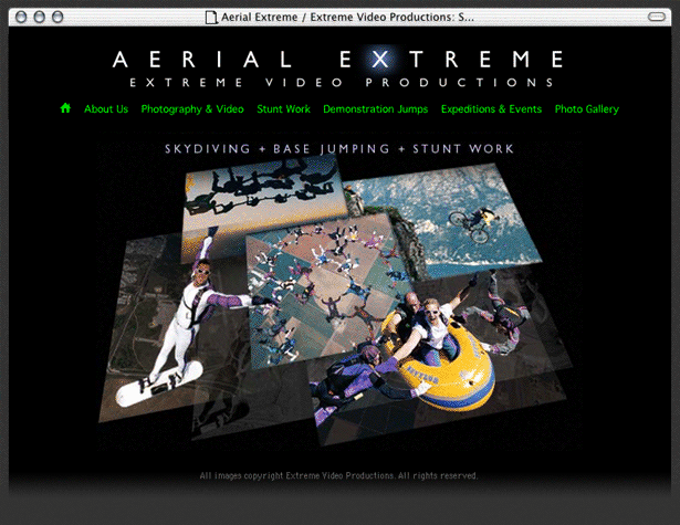 Aerial Extreme web site